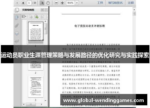 运动员职业生涯管理策略与发展路径的优化研究与实践探索